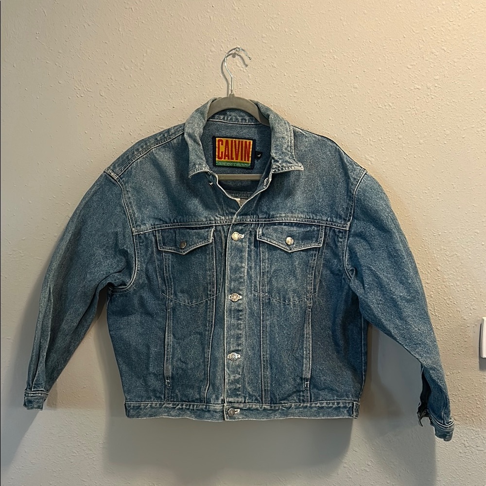 Vintage Calvin Klein‎ Denim Trucker Jacket Cotton Light Wash